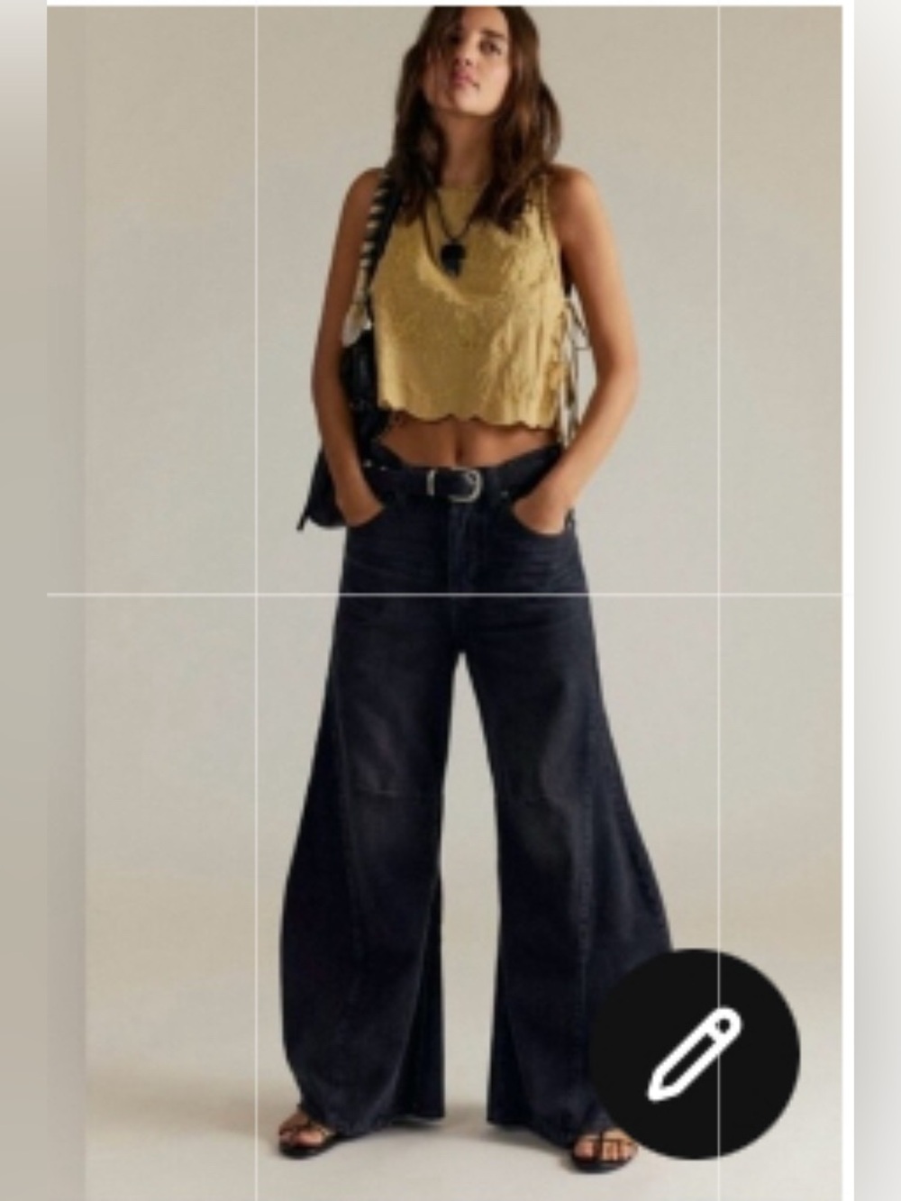 NWT paper tag on We the free EDEN jeans original listing in my closet with photo